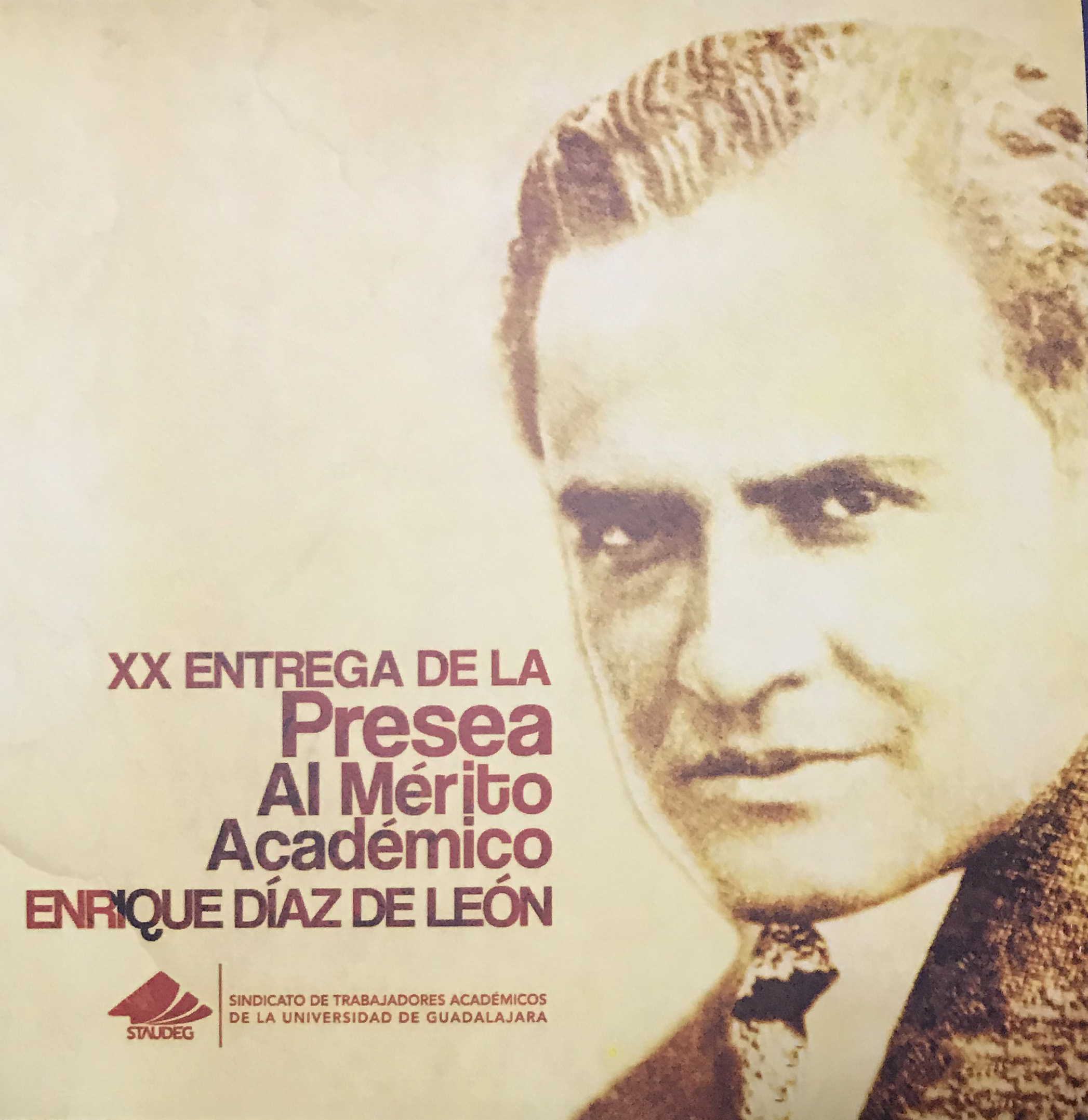 Cartel promocional de la XX Entrega de la Presea al Mérito Académico